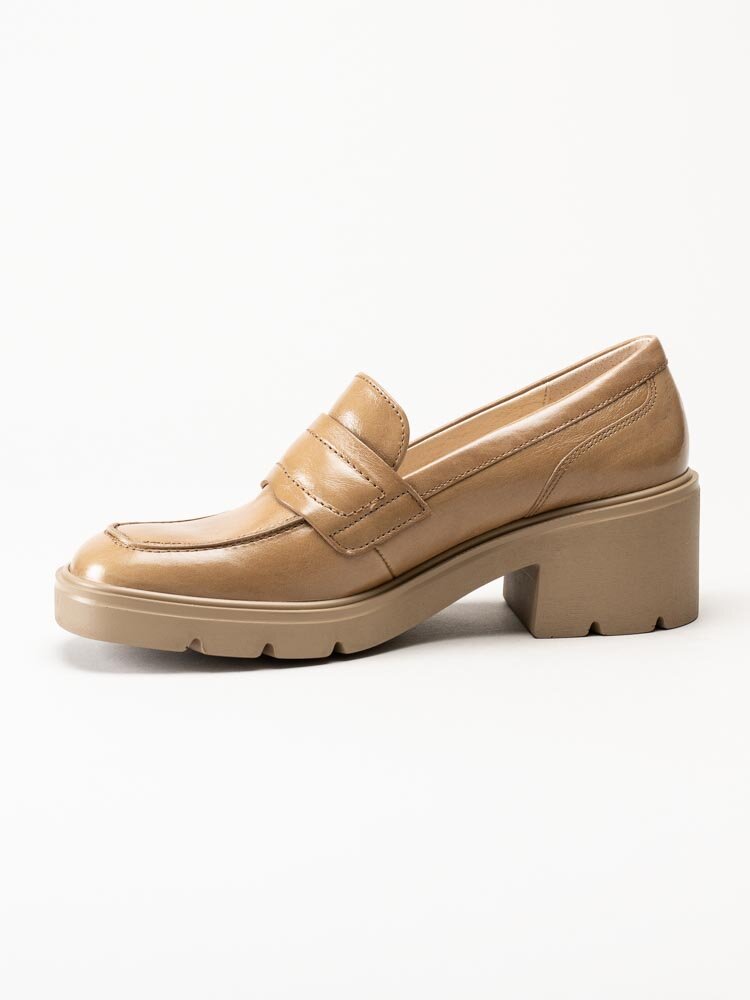 Gabor - Beige loafers med klossklack