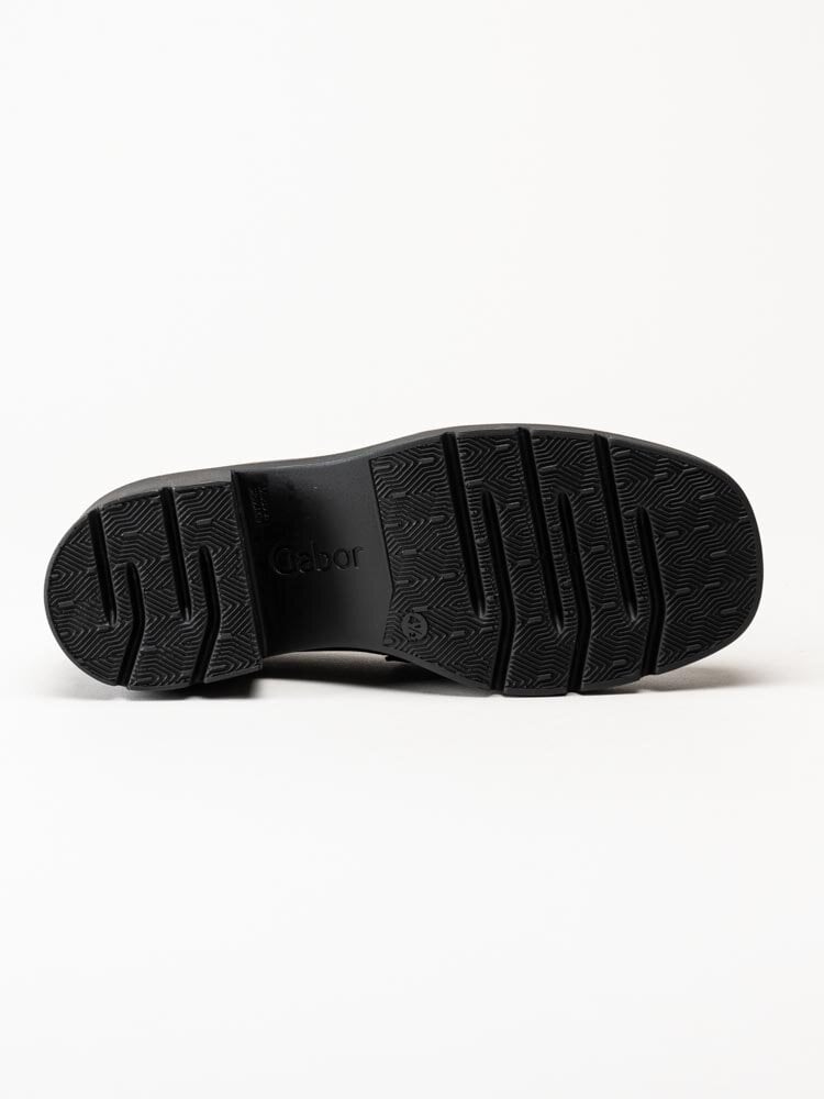Gabor - Svarta loafers med klossklack
