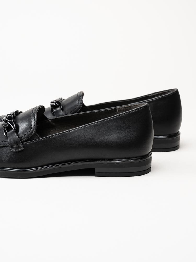 Jana - Softline - Svarta loafers i skinnimitation