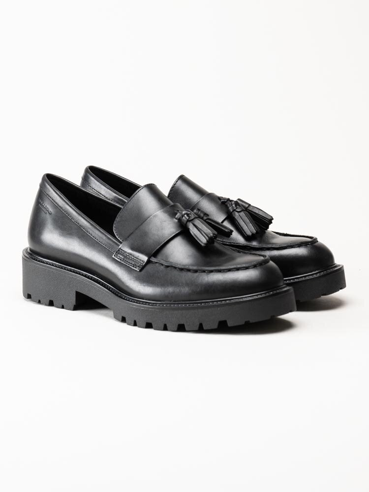 Vagabond - Kenova - Svarta loafers i skinn