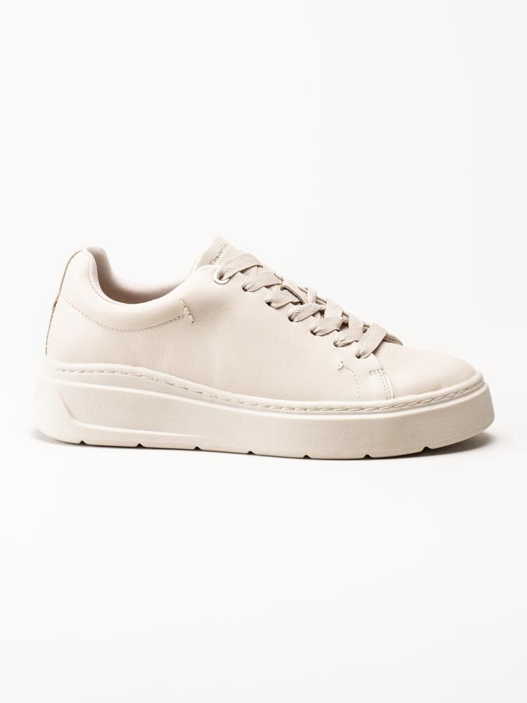 Tamaris - Beige sneakers i skinn