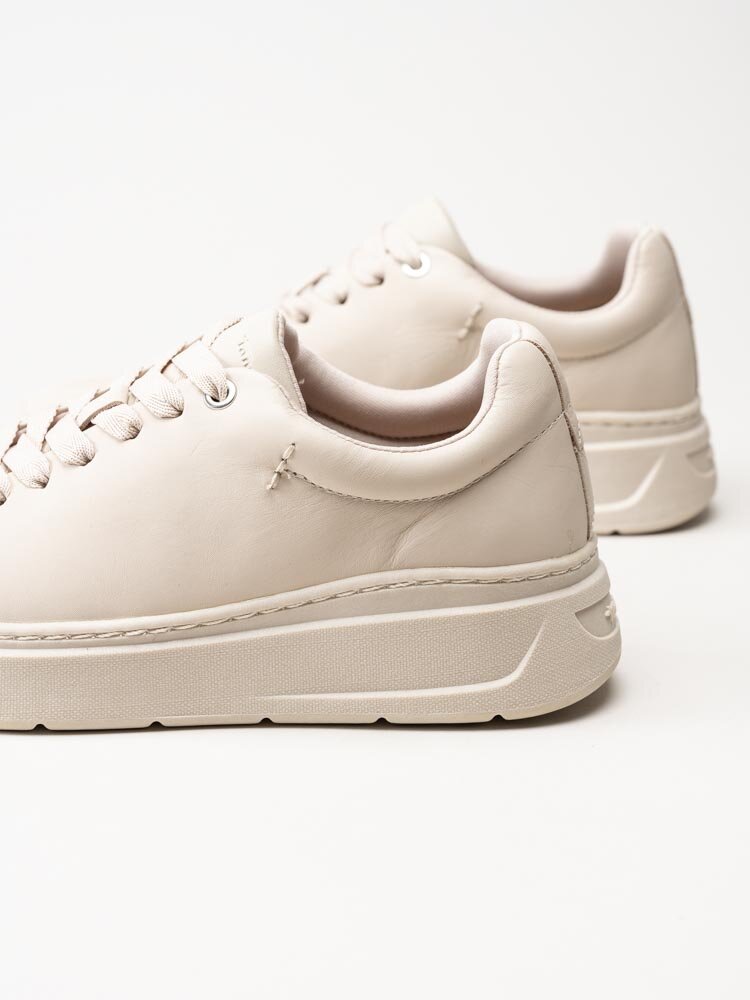 Tamaris - Beige sneakers i skinn