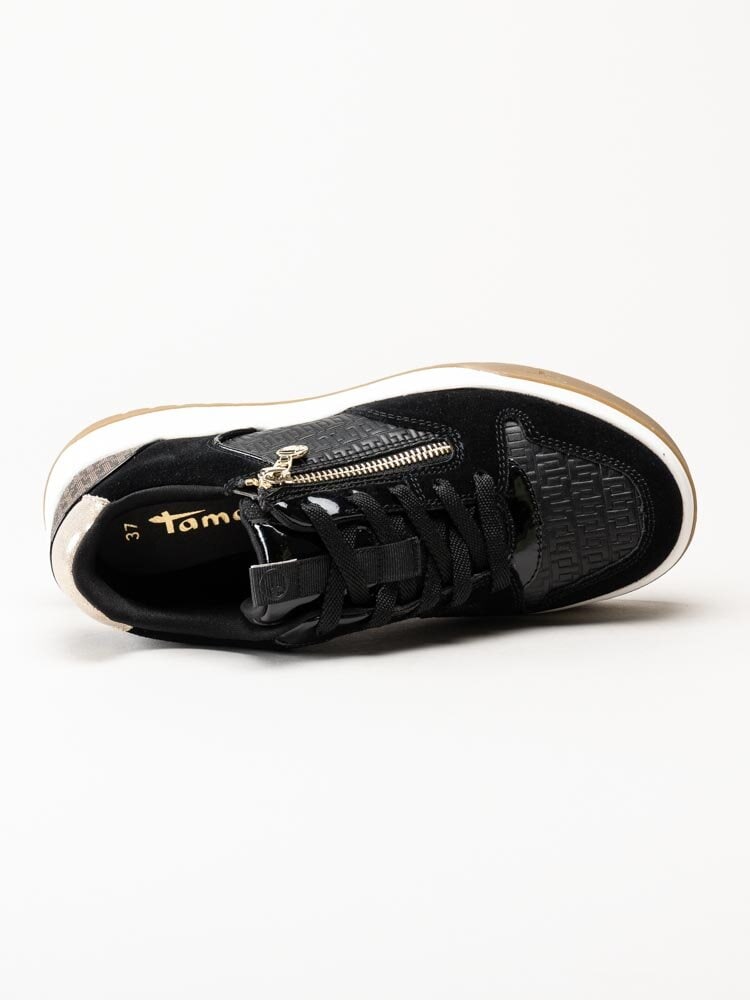 Tamaris - Svarta platåsneakers