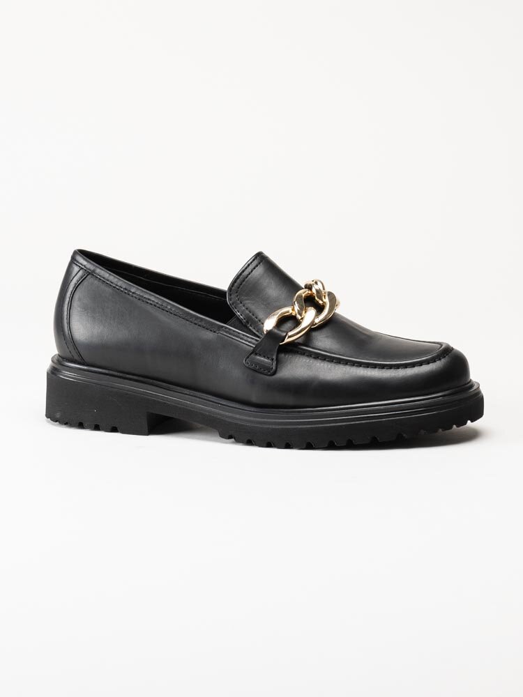 Gabor - Svarta loafers i skinn