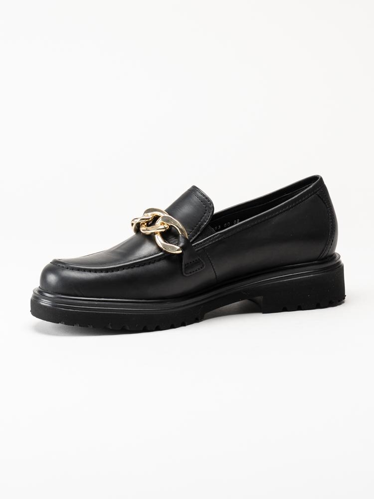 Gabor - Svarta loafers i skinn