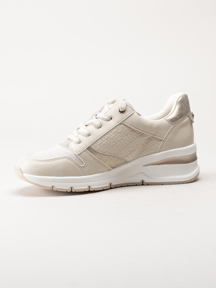 Tamaris - Beige kilklackade sneakers