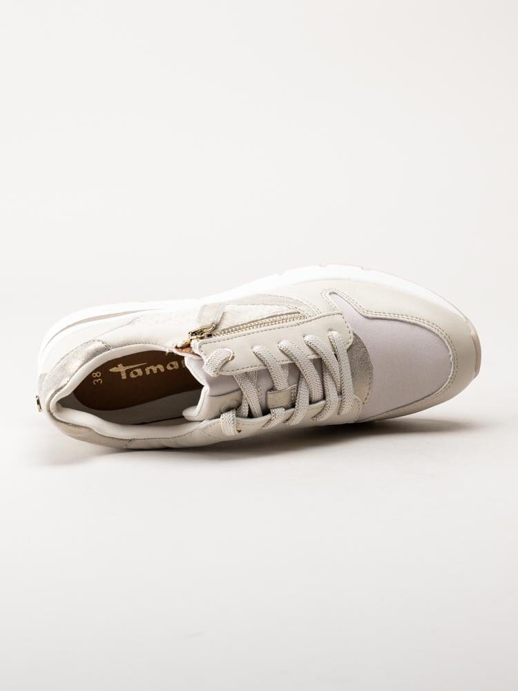 Tamaris - Beige kilklackade sneakers