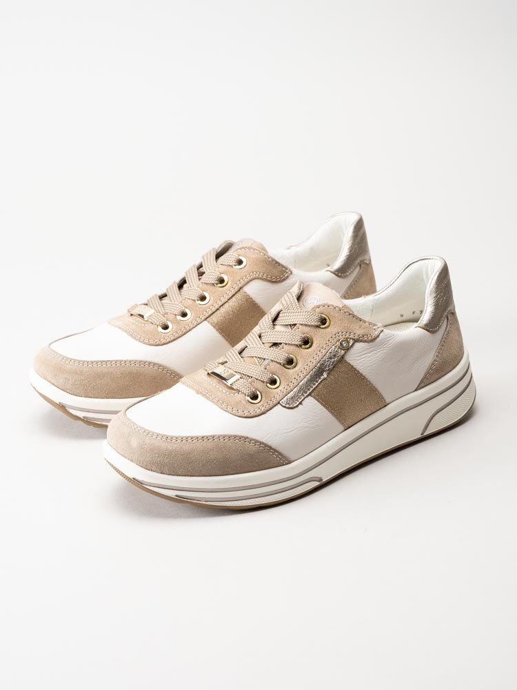 Ara - Sapporo 2.0 - Beige promenadskor i skinn