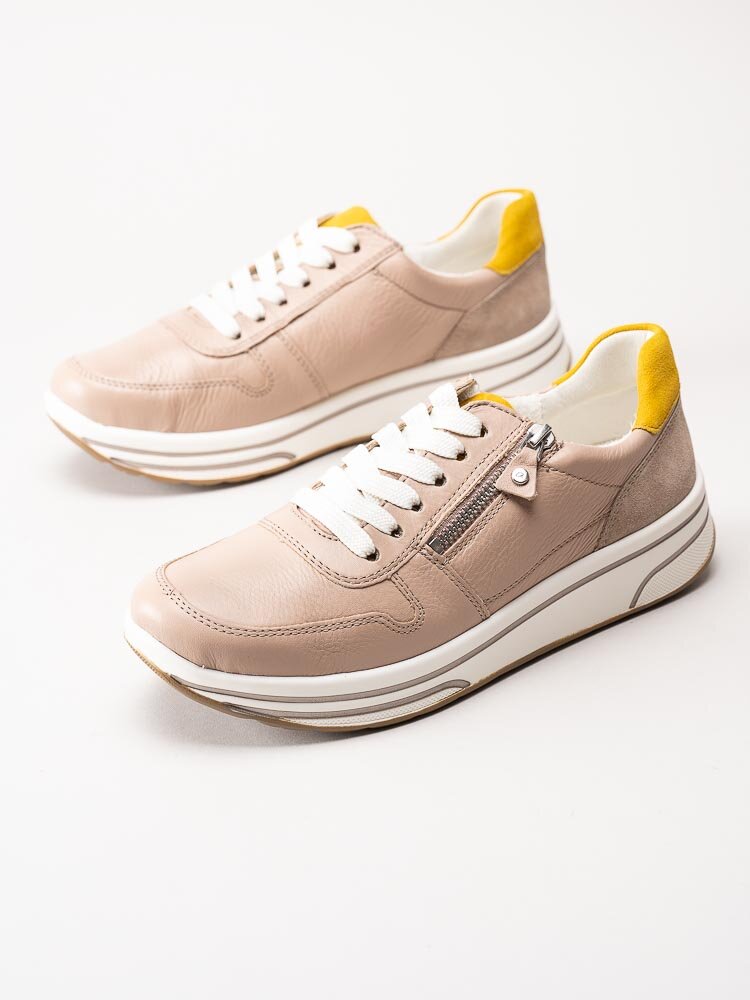 Ara - Sapporo 2.0 - Beige promenadskor i skinn