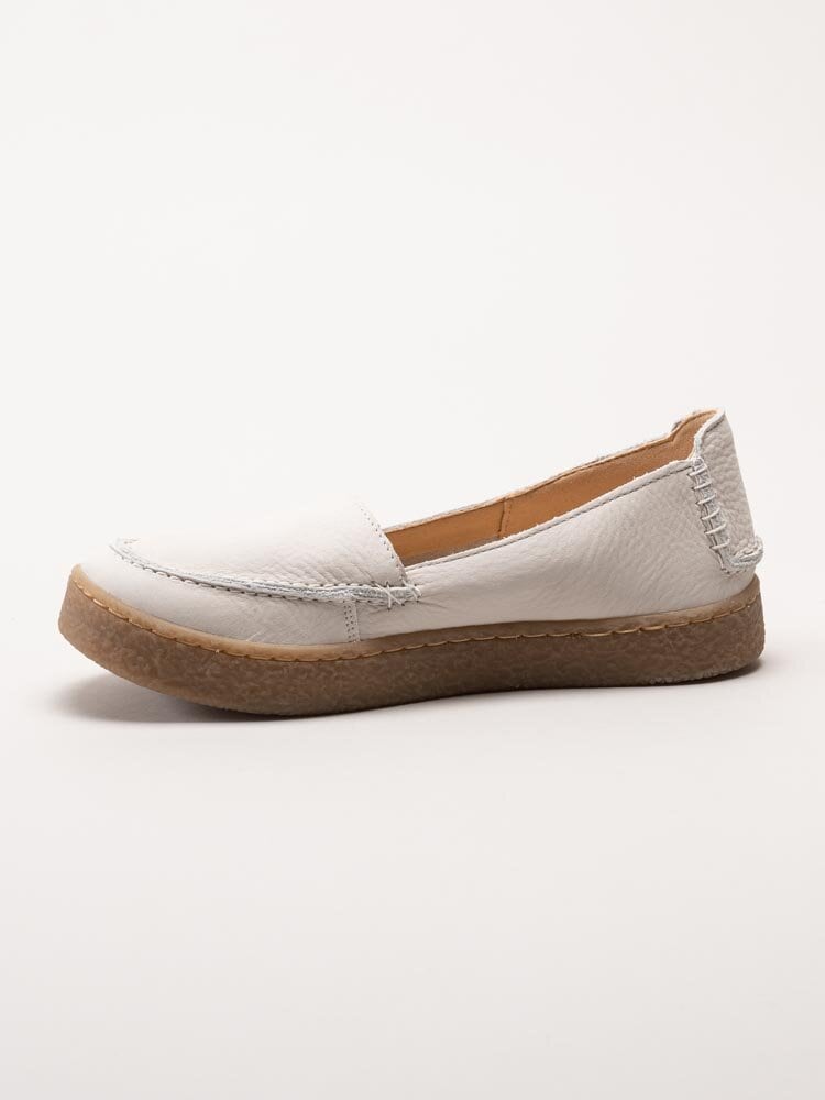 Clarks - Barleigh Low - Vita slip on skor i skinn