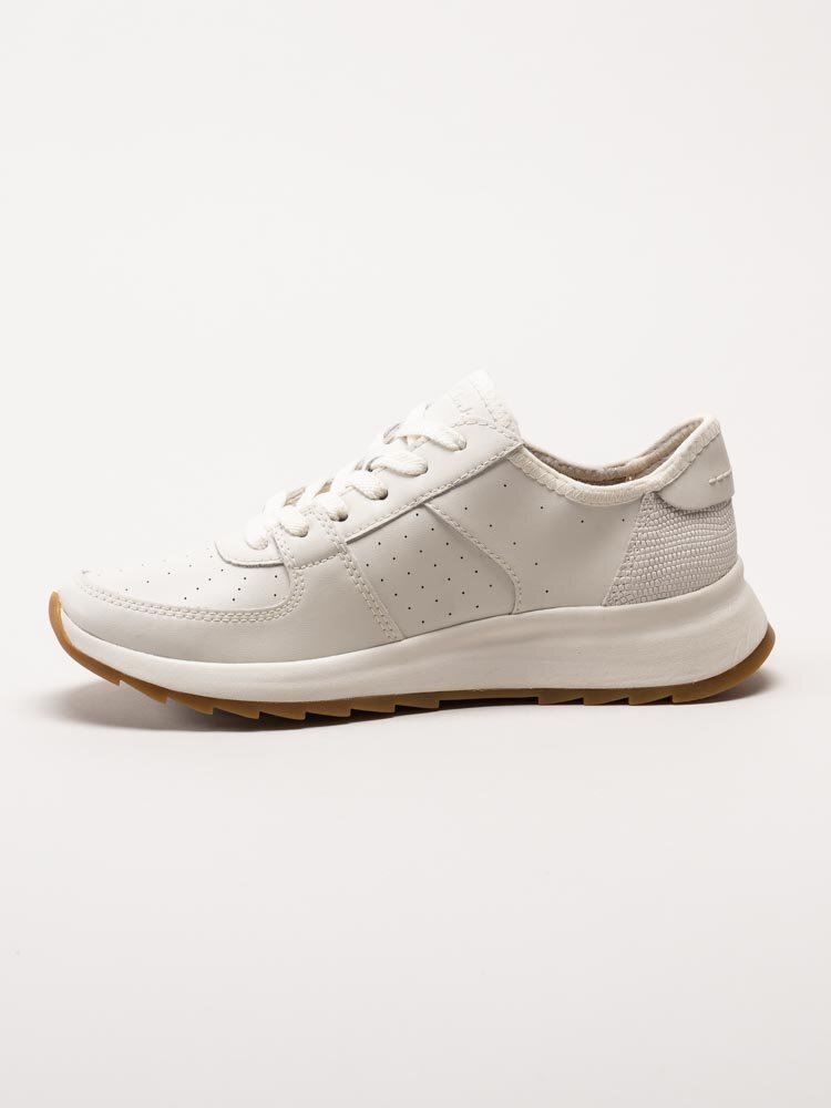 Clarks - Dashlite Run - Off white sneakers i skinn