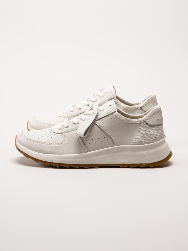 Clarks - Dashlite Run - Off white sneakers i skinn