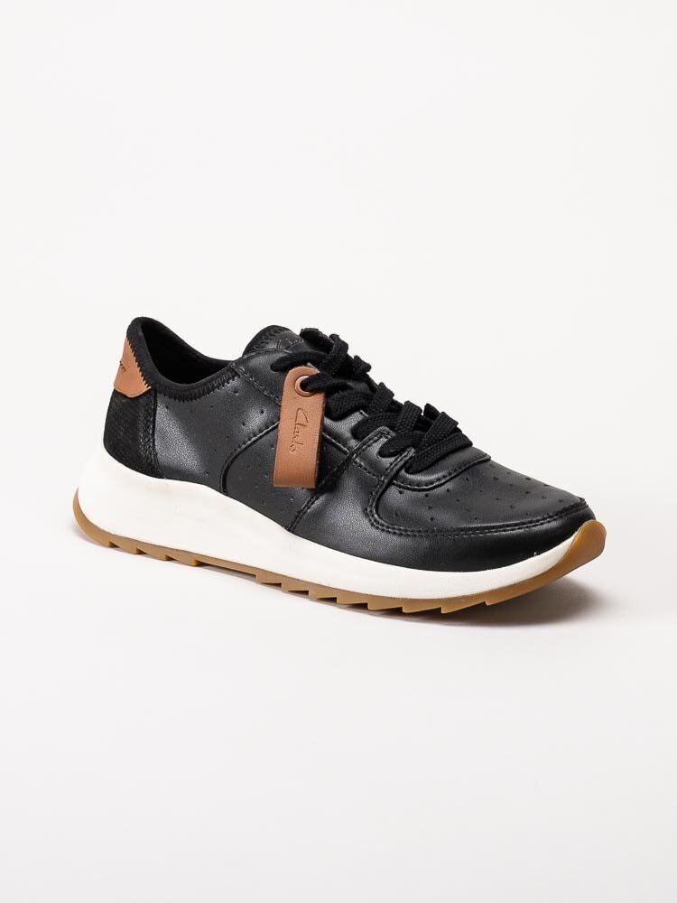 Clarks - Dashlite Run - Svarta sneakers i skinn