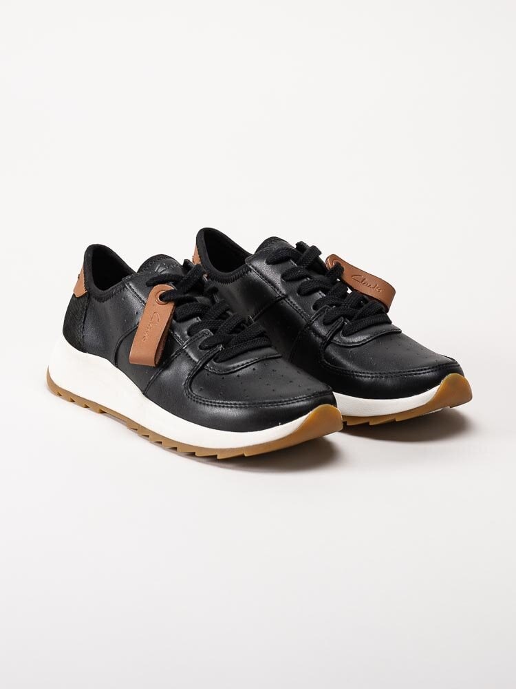 Clarks - Dashlite Run - Svarta sneakers i skinn