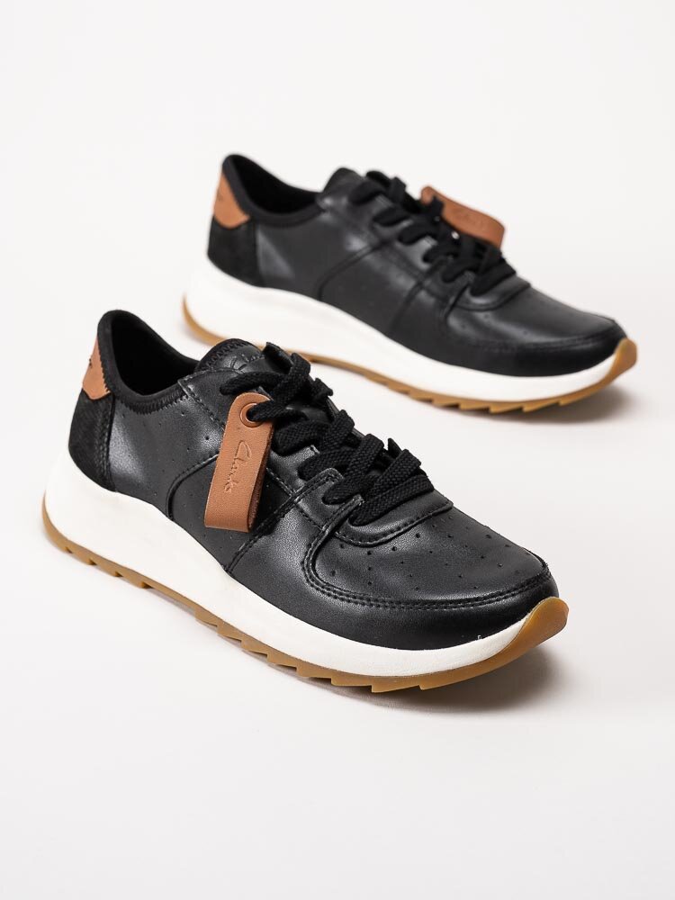 Clarks - Dashlite Run - Svarta sneakers i skinn