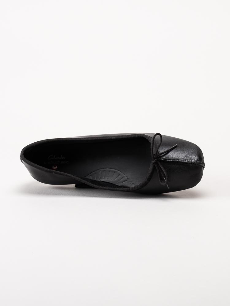 Clarks - Freckle Ice - Svarta ballerinaskor i skinn