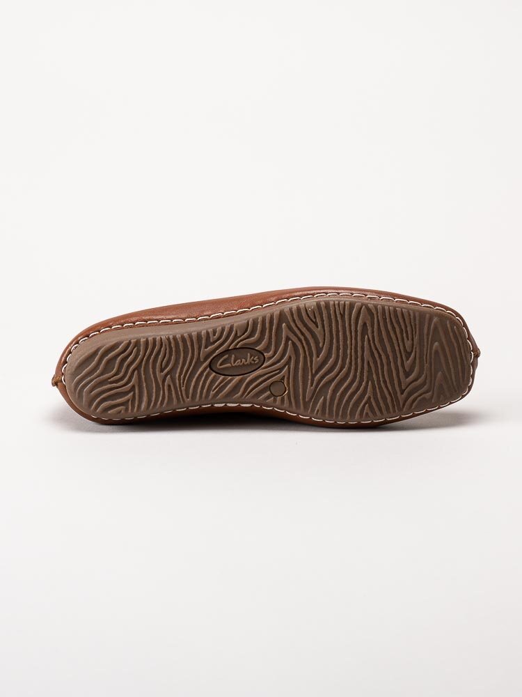 Clarks - Freckle Ice - Bruna ballerinaskor i skinn