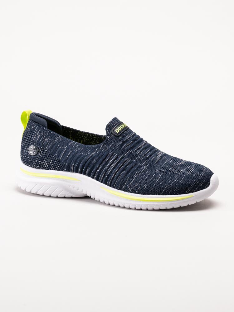 Dockers - Mörkblå slip-on sneakers i textil