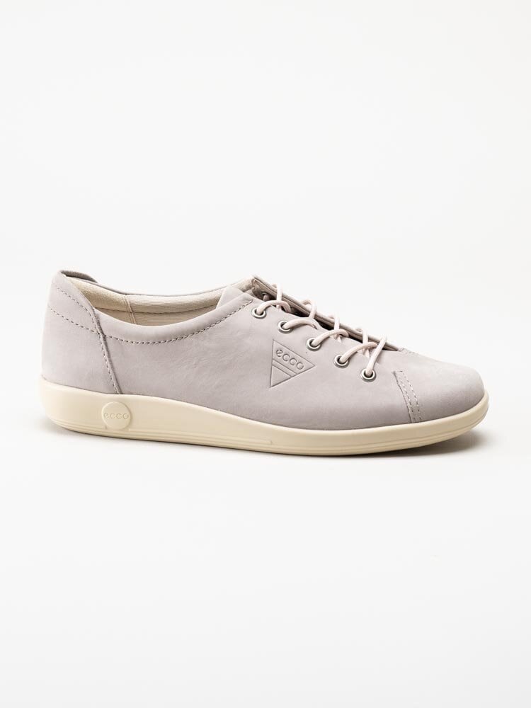 Ecco - Soft 2.0 - Greige snörskor i nubuck