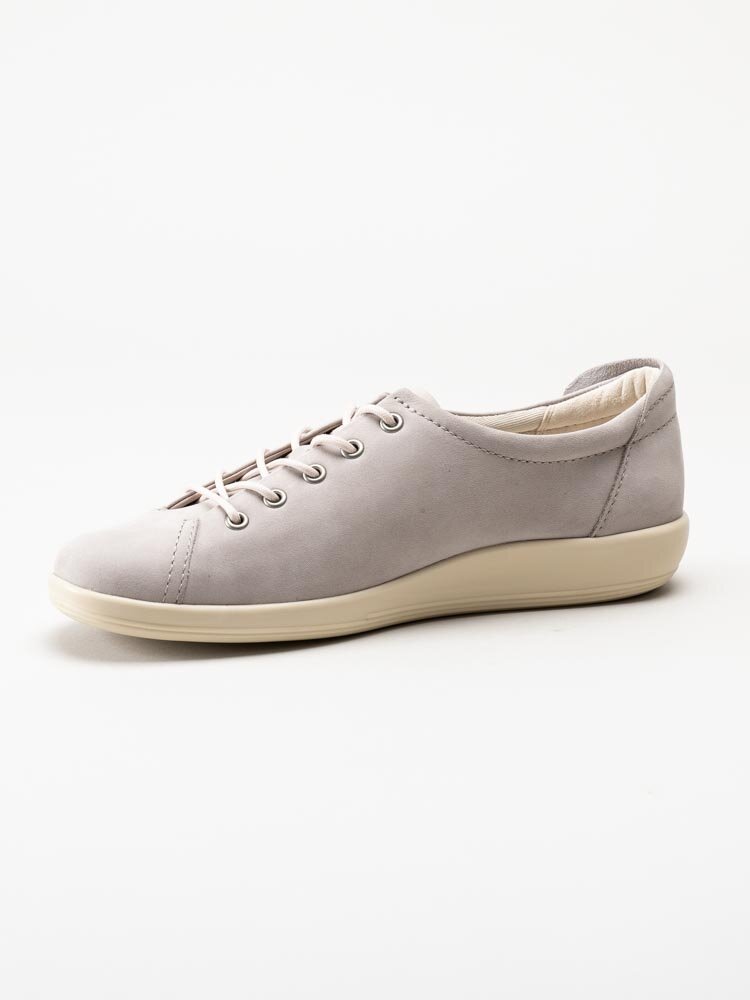 Ecco - Soft 2.0 - Greige snörskor i nubuck