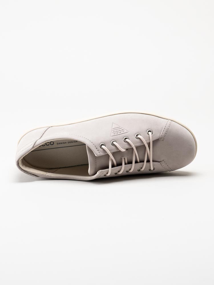 Ecco - Soft 2.0 - Greige snörskor i nubuck