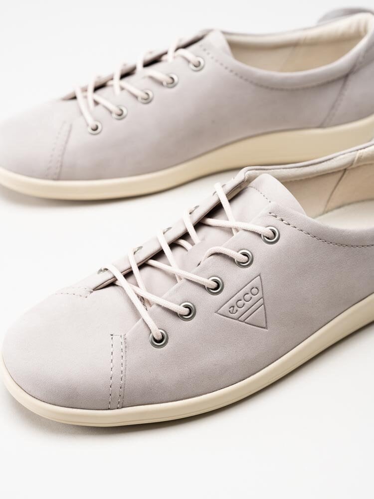 Ecco - Soft 2.0 - Greige snörskor i nubuck