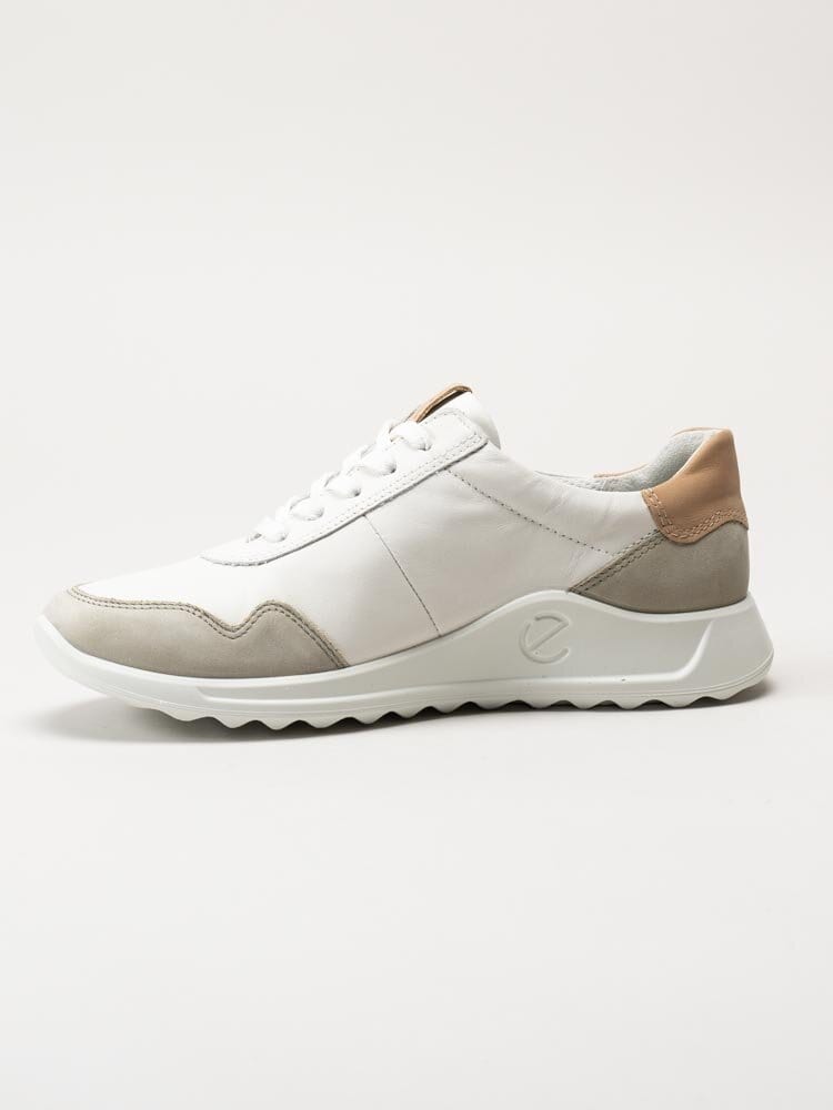 Ecco - Flexure Runner W - Vita sneakers i skinn