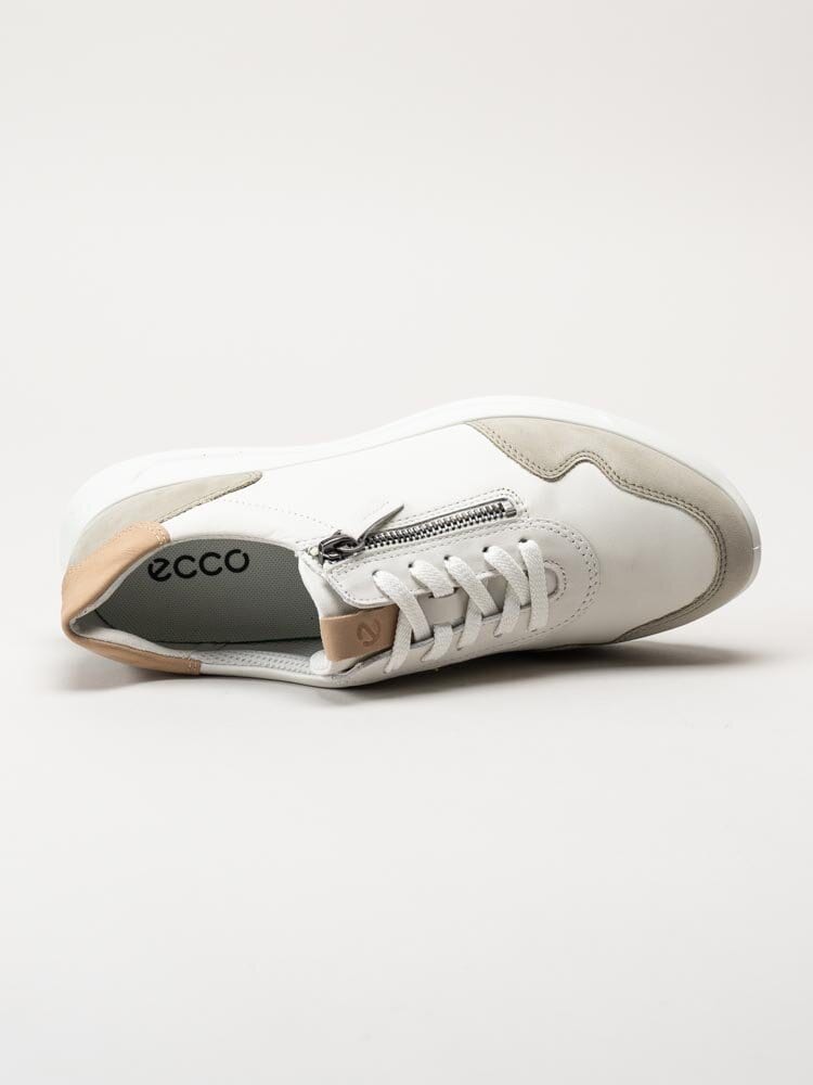 Ecco - Flexure Runner W - Vita sneakers i skinn