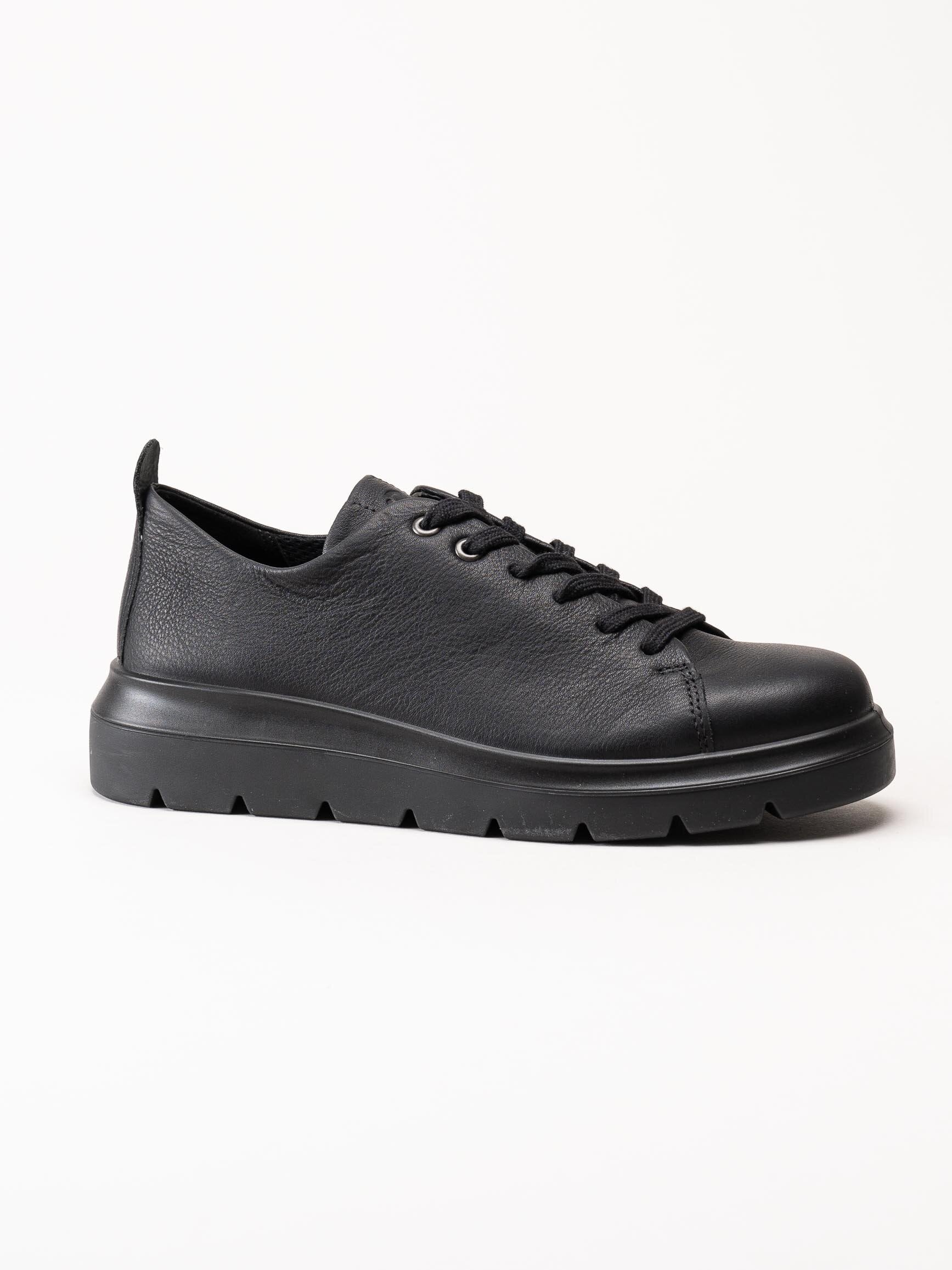 Ecco - Nouvelle - Svarta sneakers i skinn