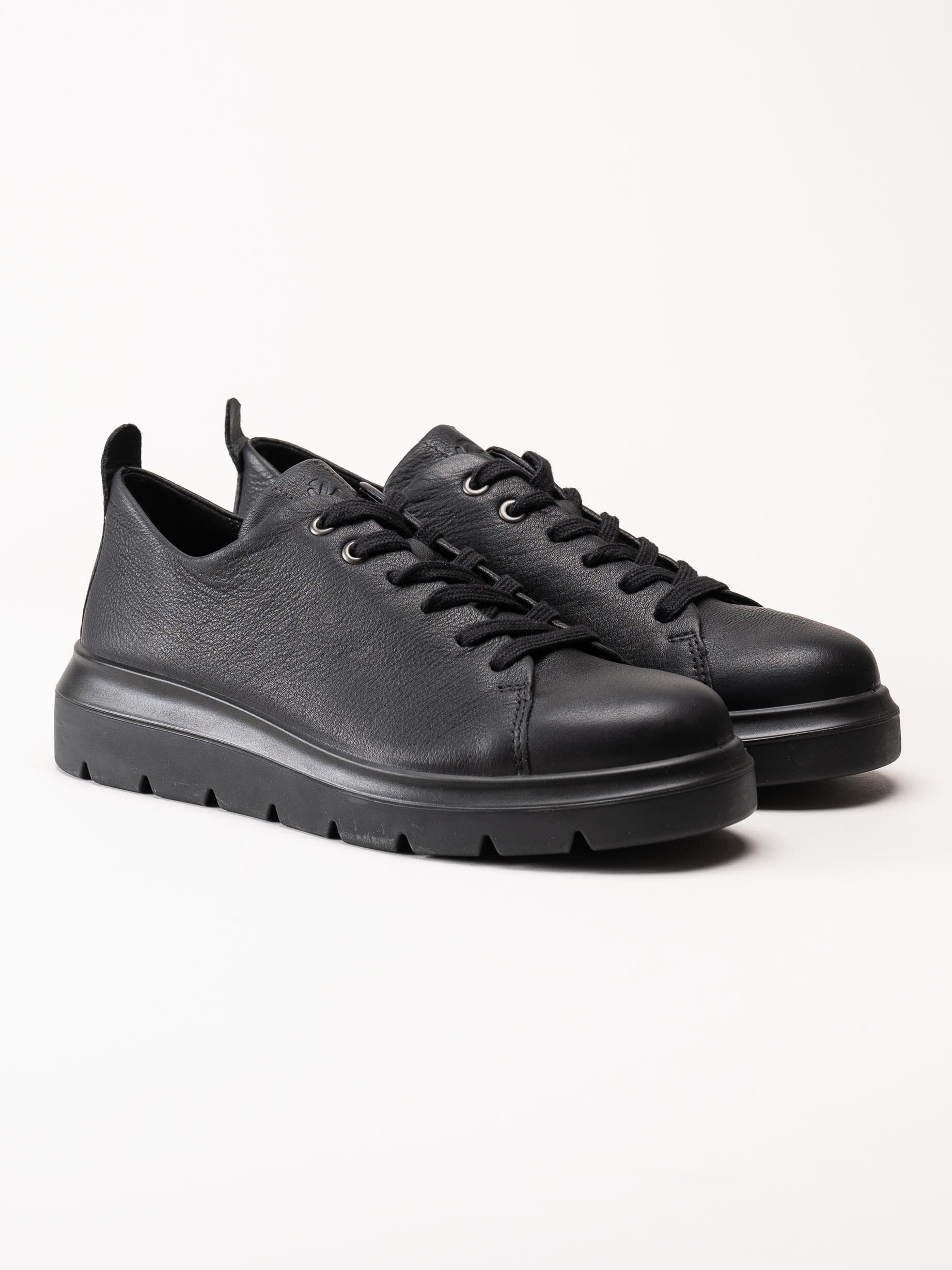 Ecco - Nouvelle - Svarta sneakers i skinn