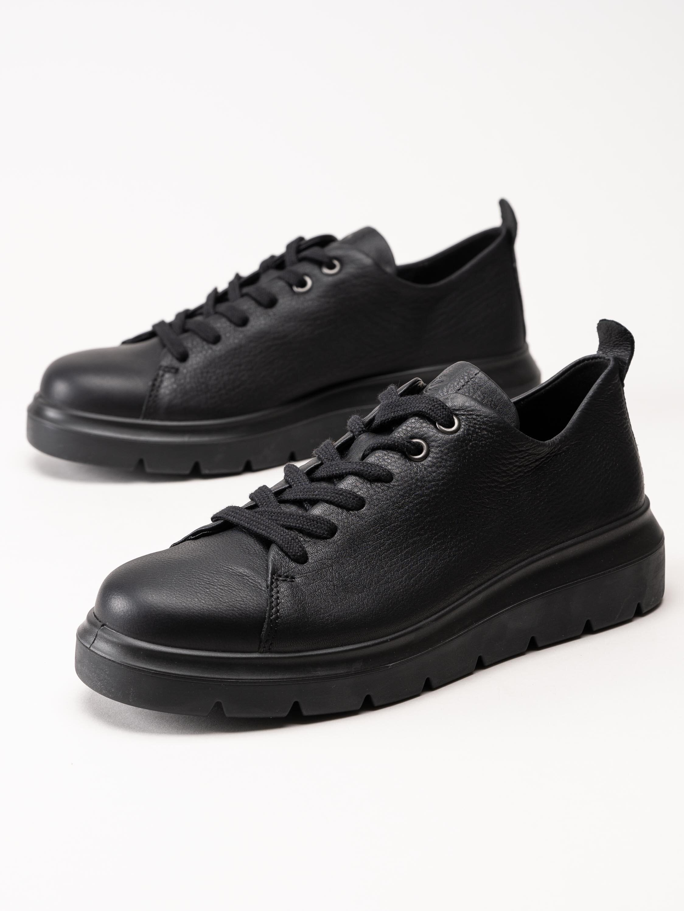 Ecco - Nouvelle - Svarta sneakers i skinn