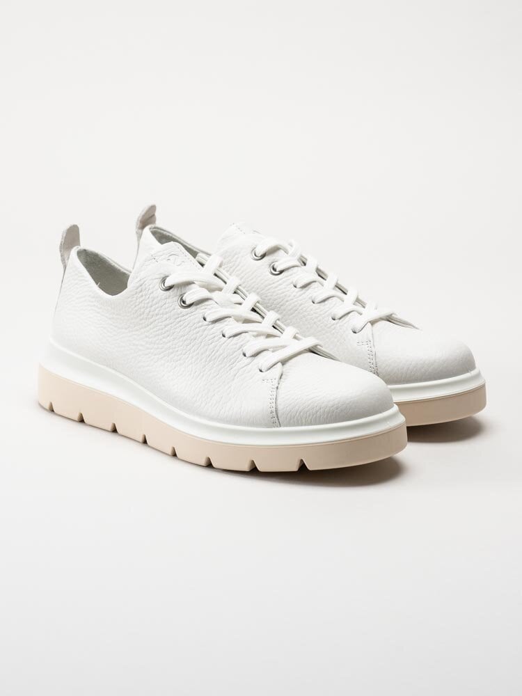 Ecco - Nouvelle - Vita sneakers i skinn