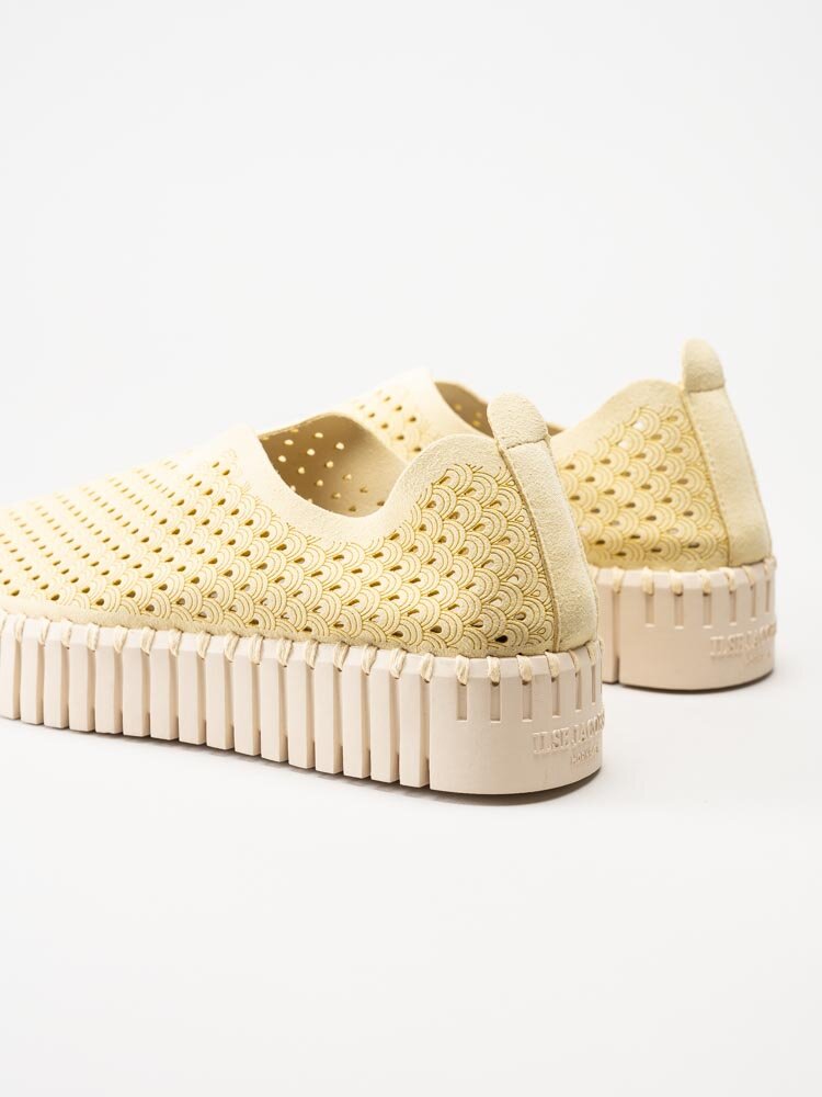 Ilse Jacobsen - TULIP3373 - Gula slip on skor med perforering