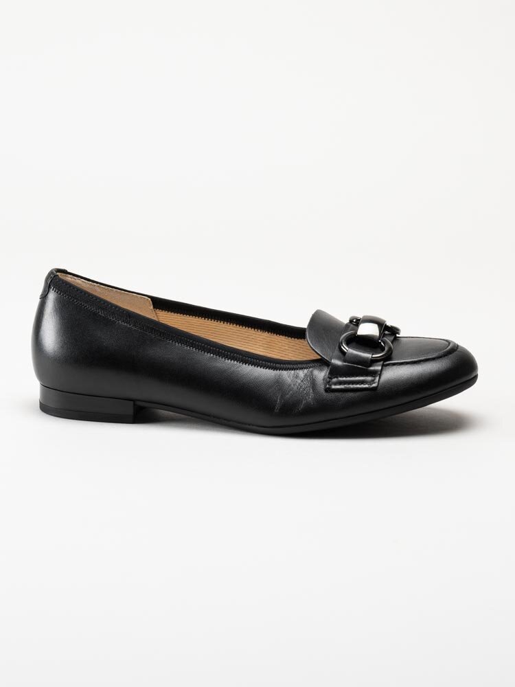 Gabor - Svarta loafers i skinn