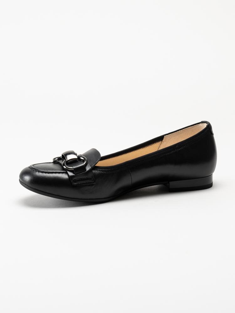 Gabor - Svarta loafers i skinn
