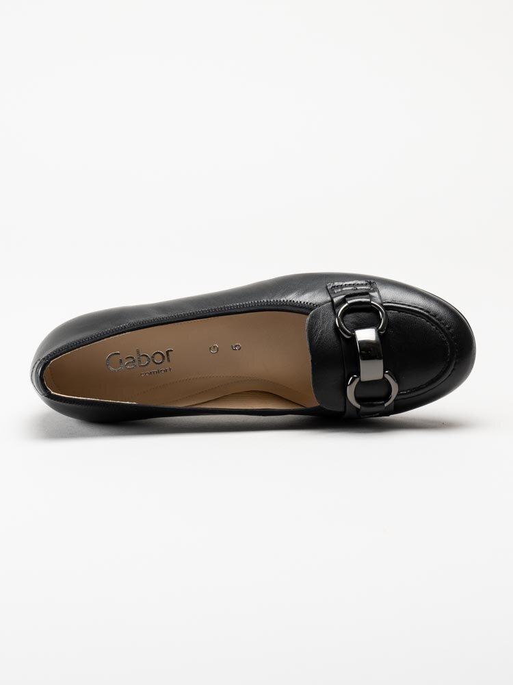 Gabor - Svarta loafers i skinn