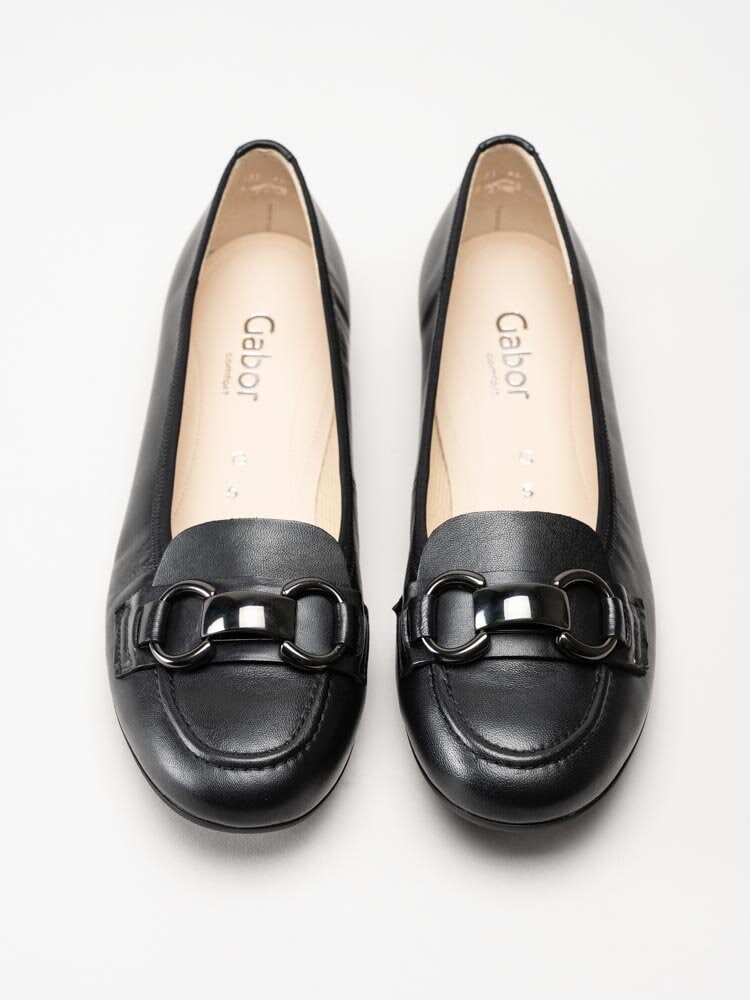 Gabor - Svarta loafers i skinn