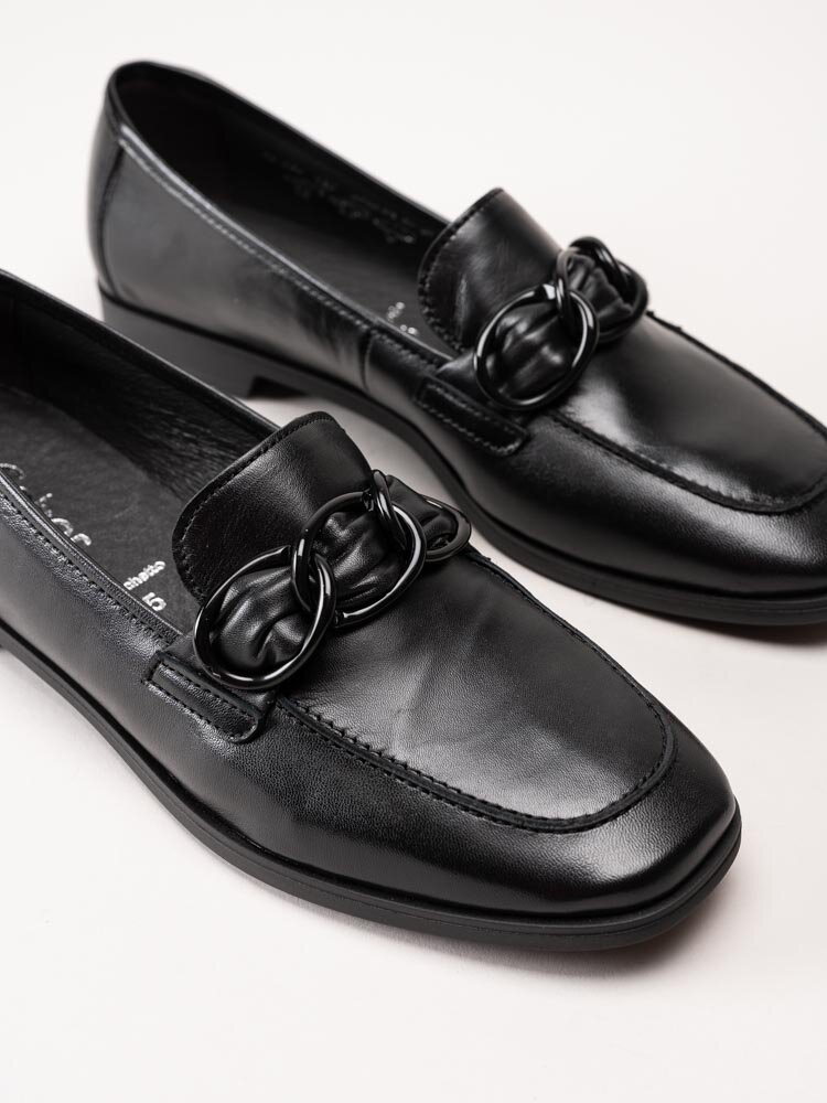 Gabor - Svarta loafers i skinn