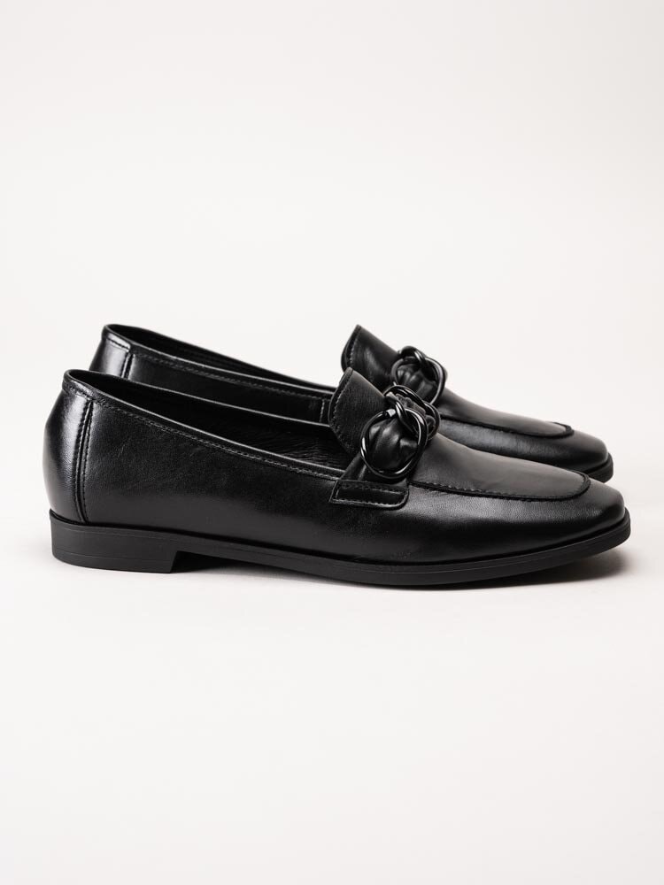 Gabor - Svarta loafers i skinn