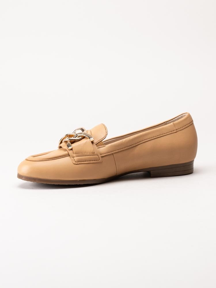 Gabor - Beige loafers i skinn