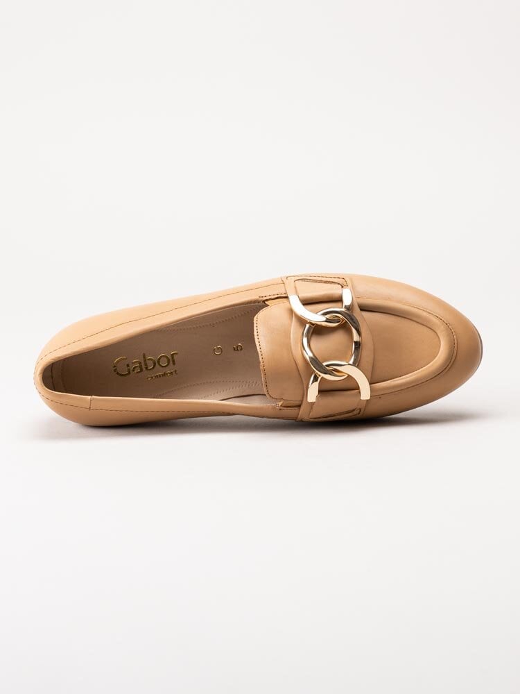 Gabor - Beige loafers i skinn