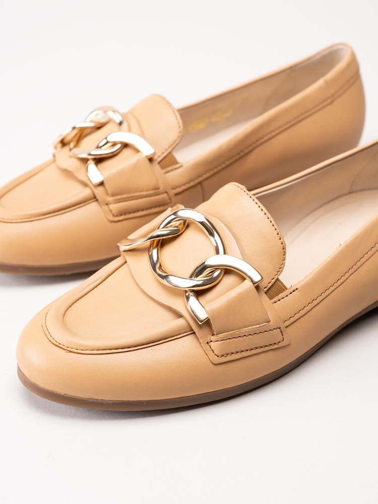 Gabor - Beige loafers i skinn