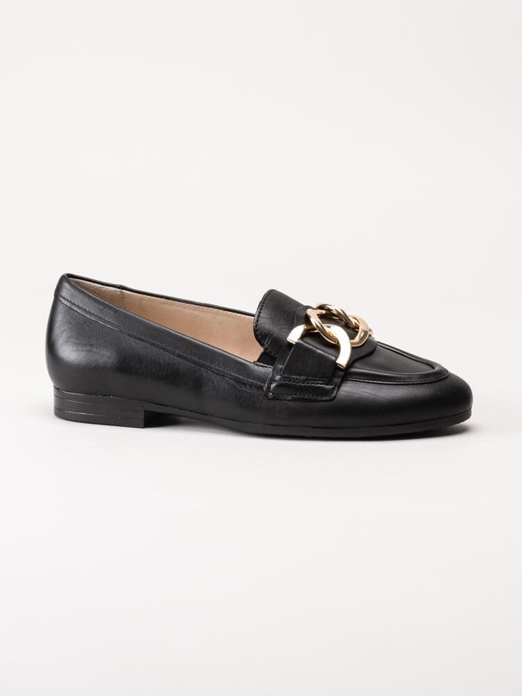 Gabor - Svarta loafers i skinn