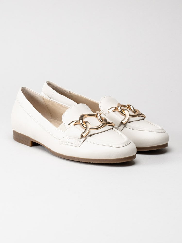 Gabor - Off white loafers i skinn