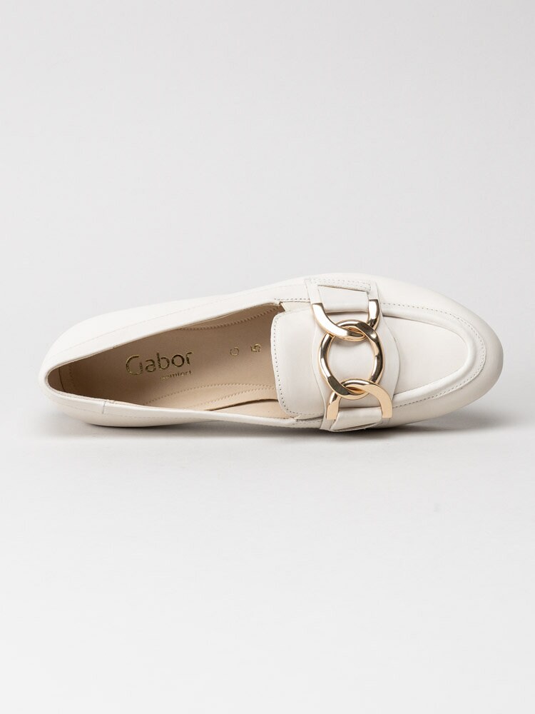 Gabor - Off white loafers i skinn