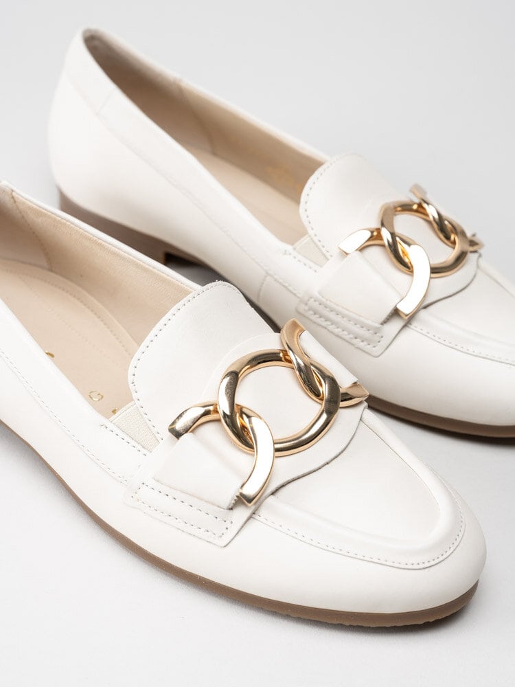 Gabor - Off white loafers i skinn