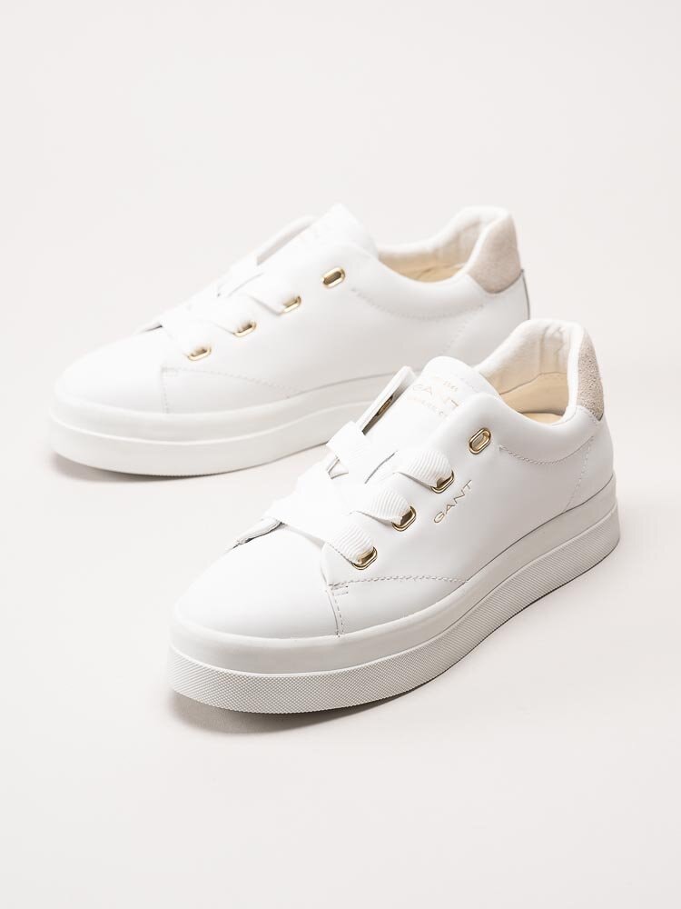 Gant Footwear - Avona - Vita sneakers i skinn