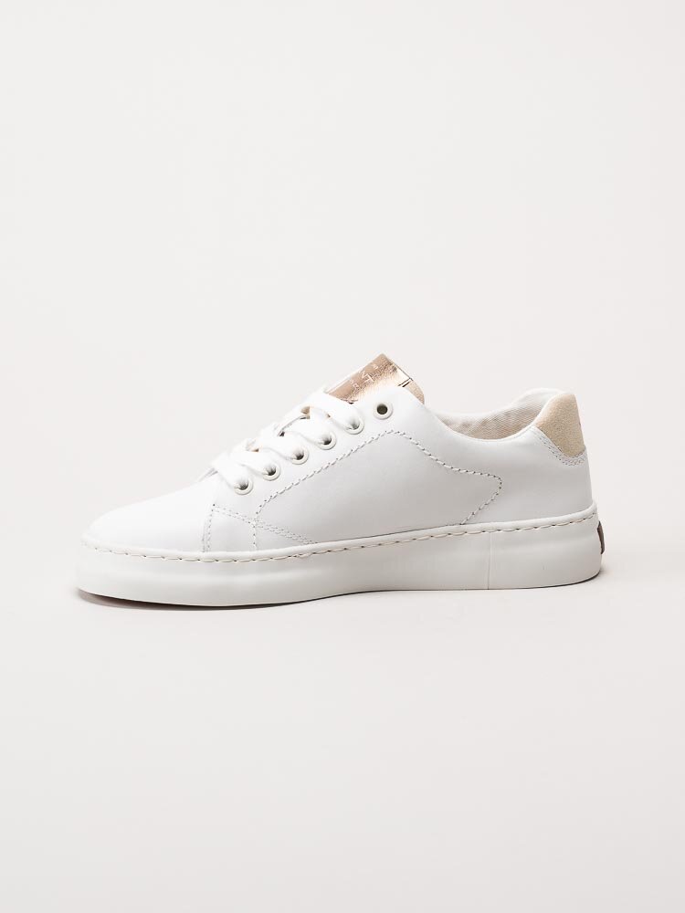 Gant Footwear - Lawill - Vita sneakers i skinn med rose metallic