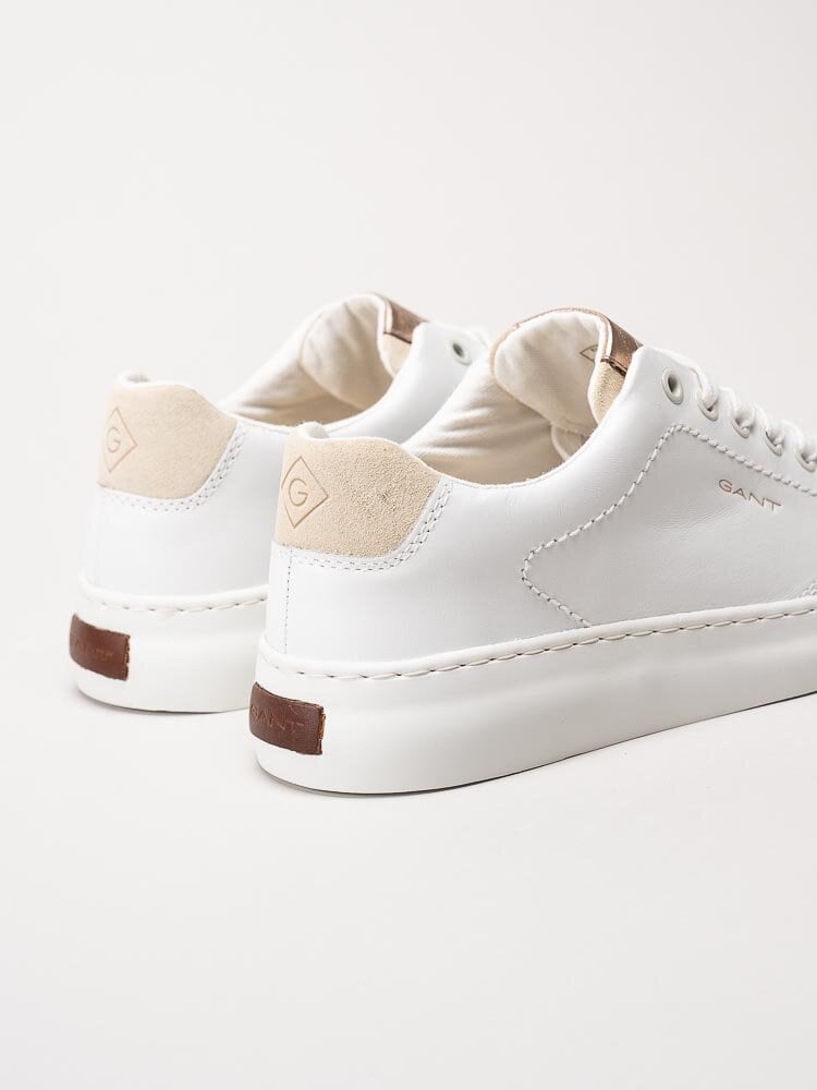 Gant Footwear - Lawill - Vita sneakers i skinn med rose metallic