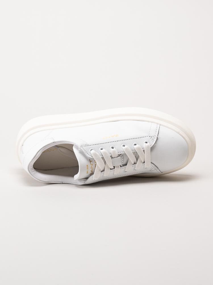 Gant Footwear - Alincy - Vita chunky sneakers i skinn